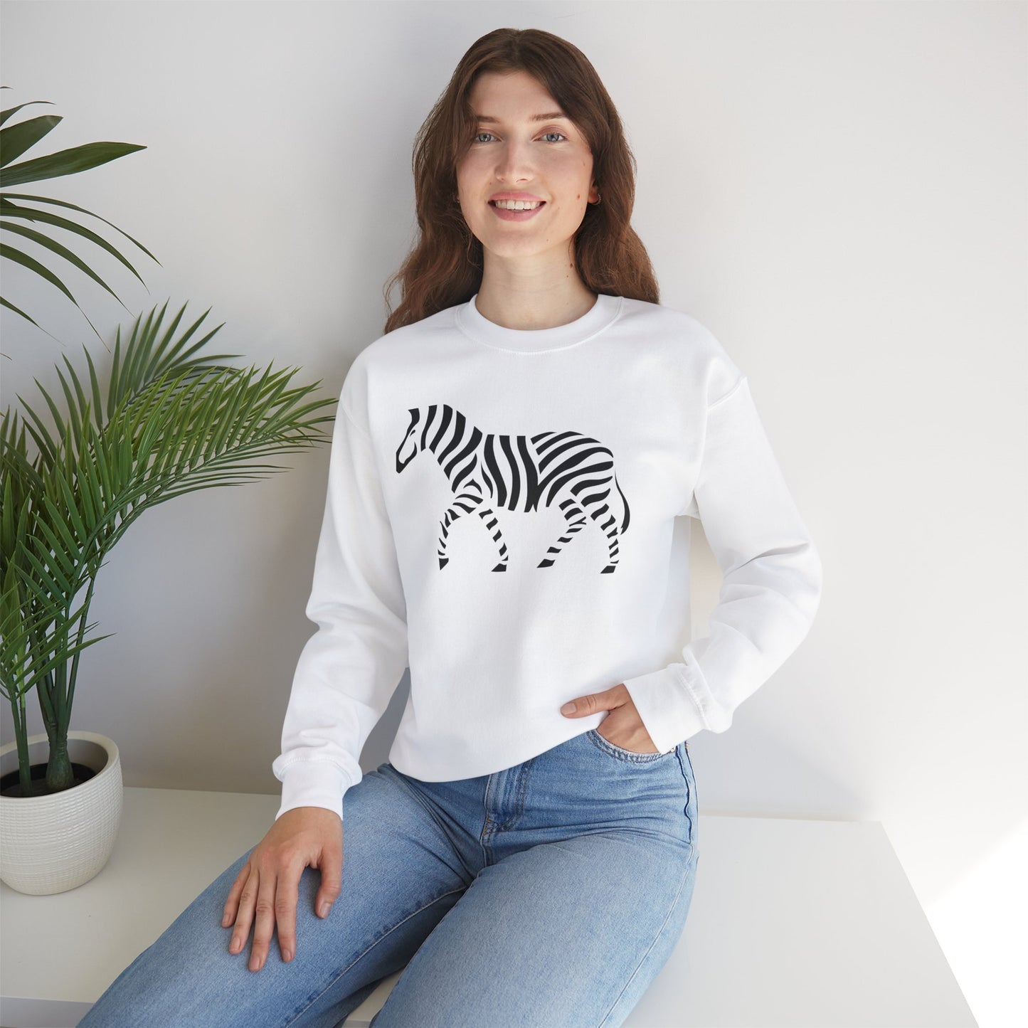 ‘Zebra’ Unisex Heavy Blend™ Crewneck Sweatshirt