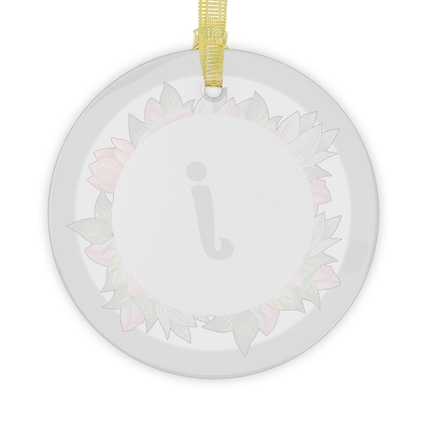 J’ Initial Glass Ornaments