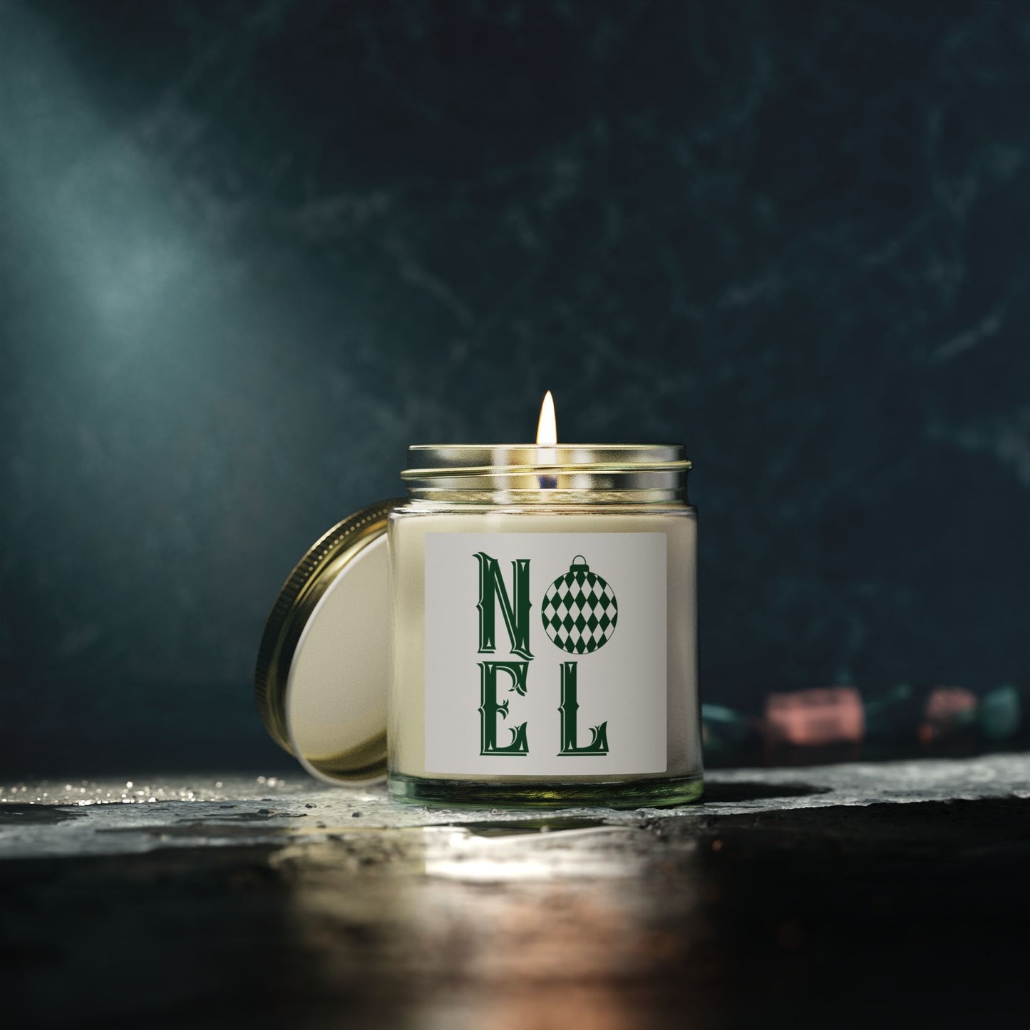 Noel Scented Candles, Coconut Apricot Wax (4oz, 9oz)