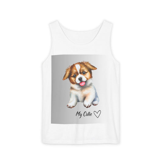My Cutie Dog Tank Top, Cute Dog Lover Gift, Summer Style Top, Pet Lover Apparel, Lightweight Casual Wear, Animal Lover Merch