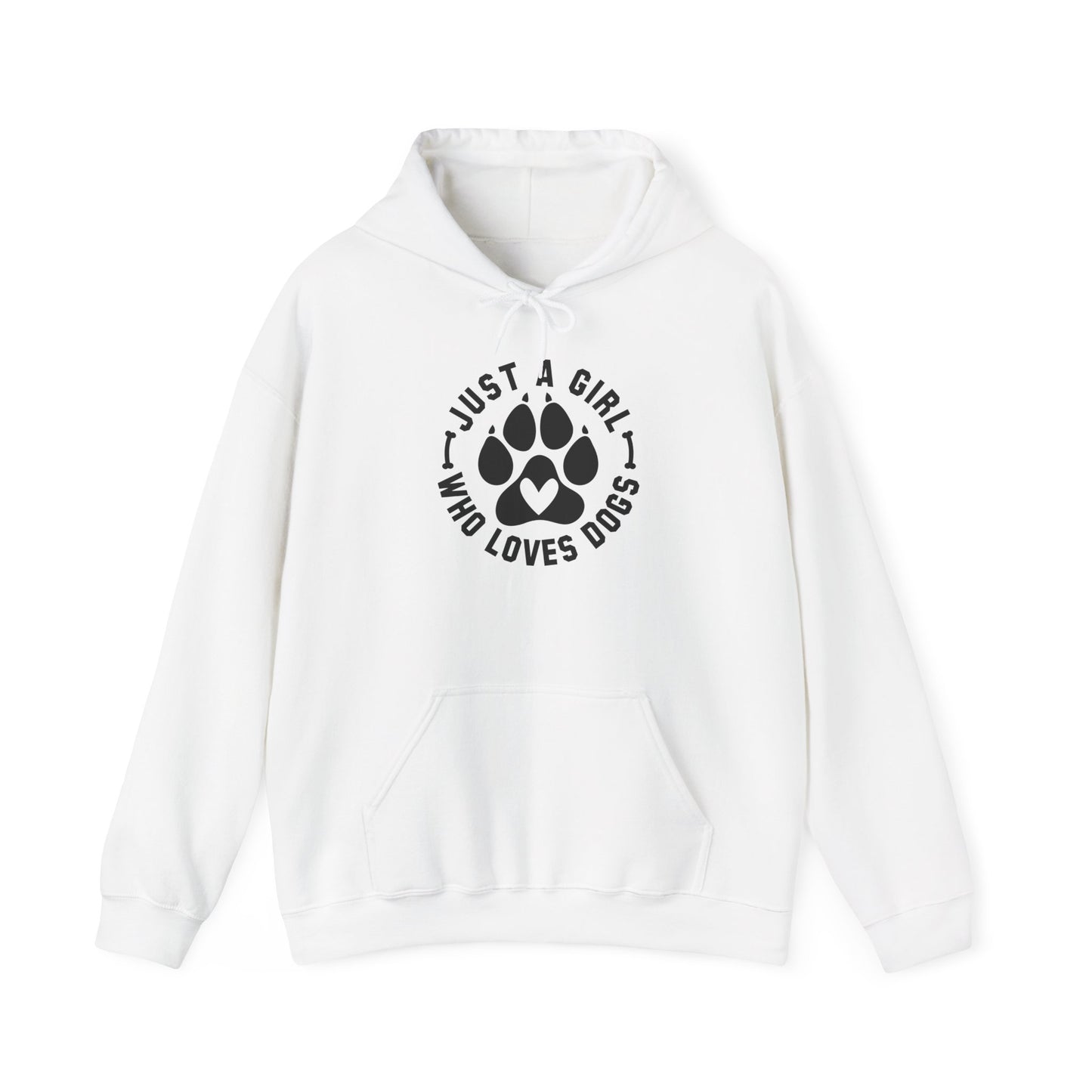 ‘Just a Girl who loves Dogs’ Heavy Blend™ Hooded Sweatshirt