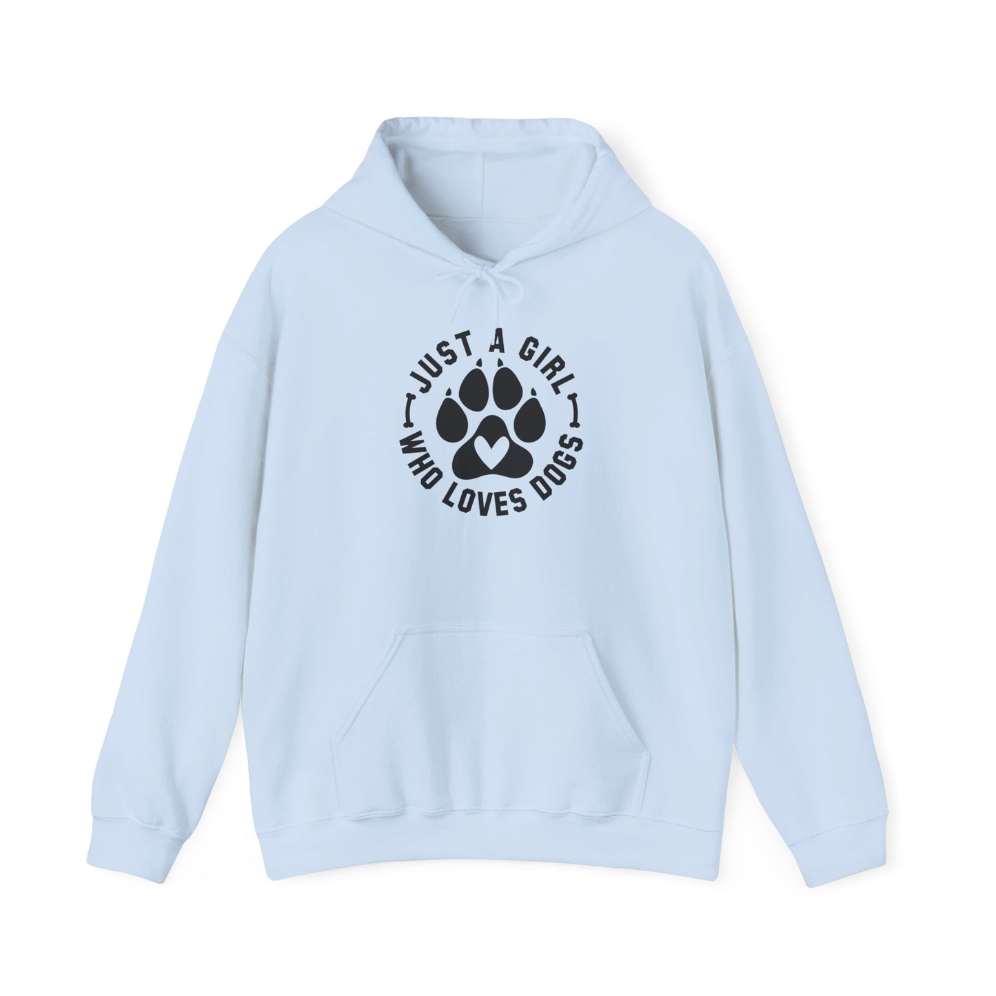 ‘Just a Girl who loves Dogs’ Heavy Blend™ Hooded Sweatshirt