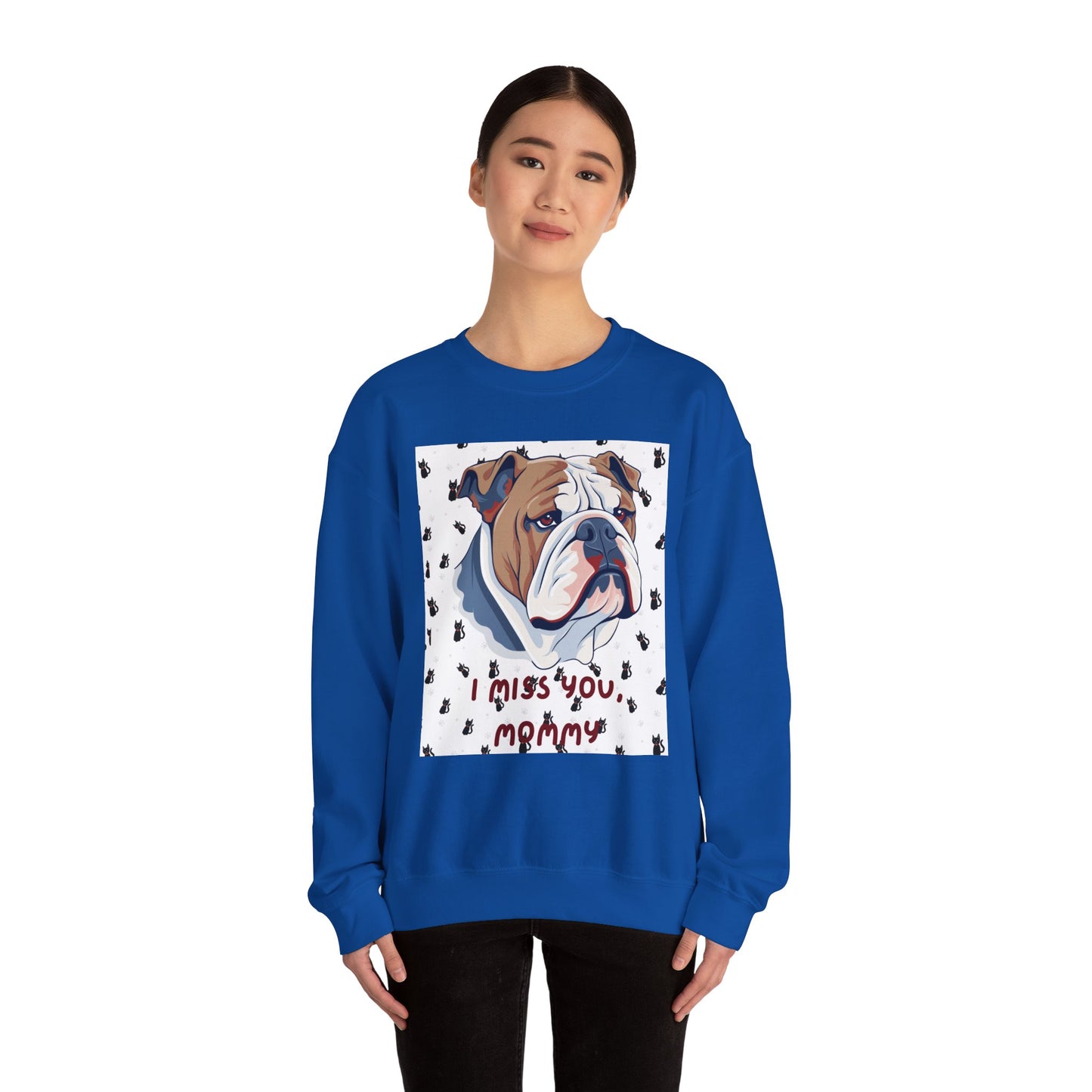 I Miss You Mommy Bulldog Sweatshirt - Unisex Heavy Blend™ Crewneck