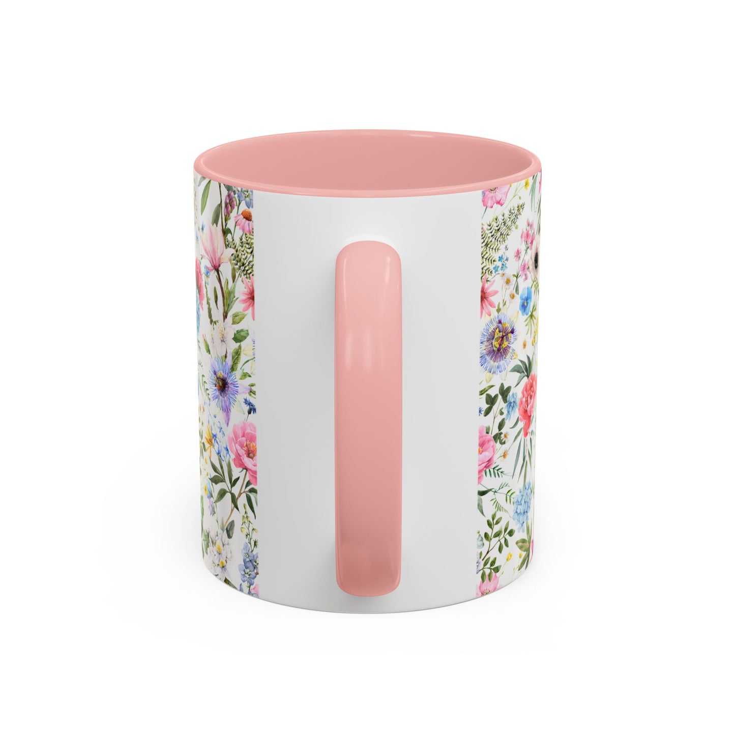 ‘Colourful Flowers’ Accent Coffee Mug (11, 15oz)