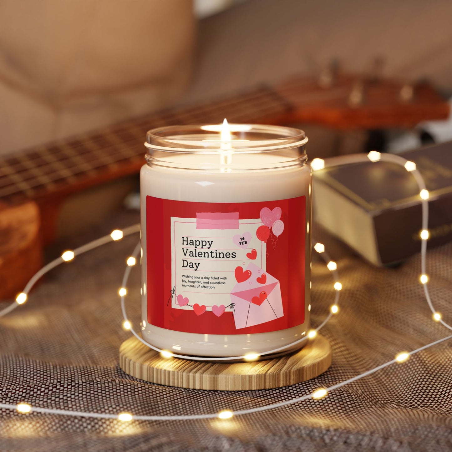 ‘Happy Valentines Day’ Scented Soy Candle, 9oz