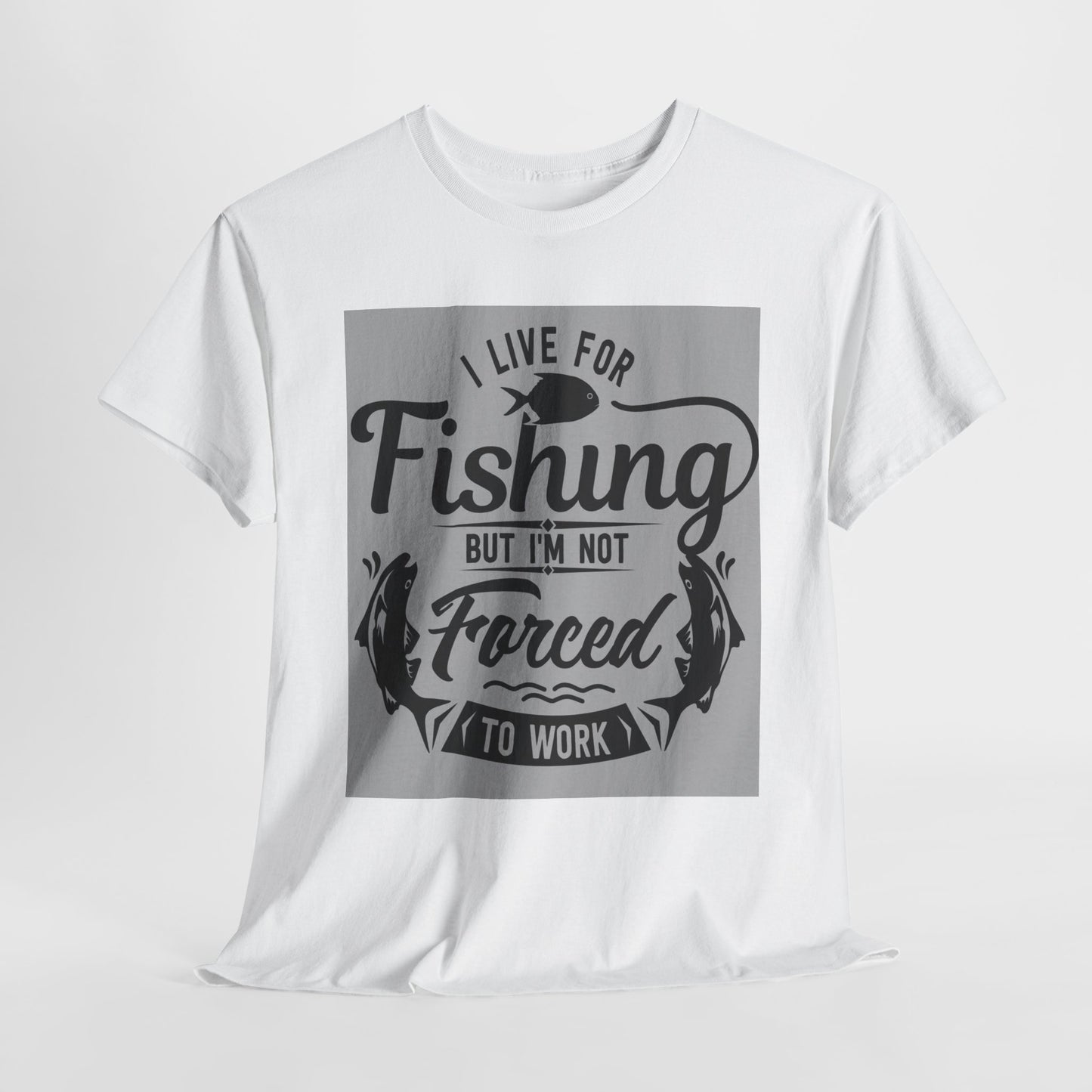 Fishing Enthusiast Tee - I Live for Fishing, Cute Fishing Shirt, Gift for Angler, Outdoor Adventure Apparel, Perfect for Father's Day