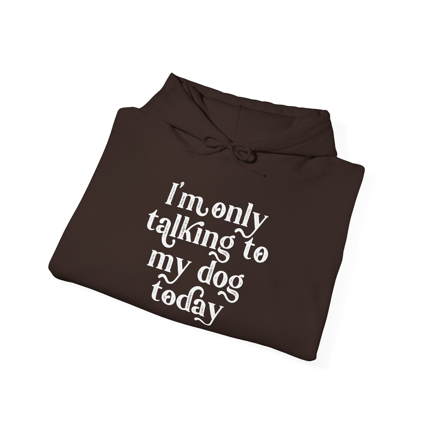 ‘I’m only talking to my dog today’ Heavy Blend™ Hooded Sweatshirt