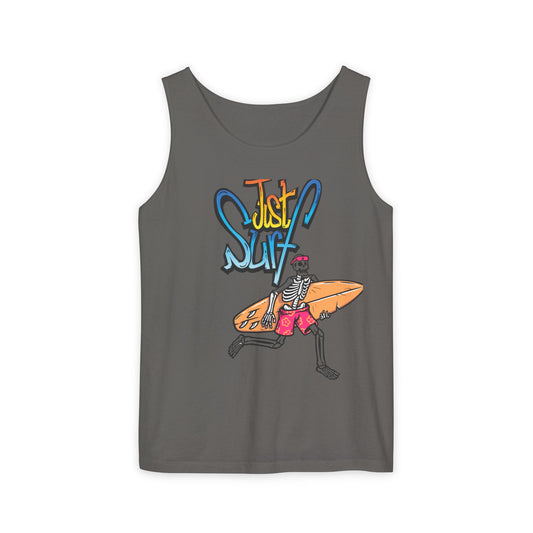 Surf Vibes Unisex Tank Top - Casual Beachwear, Summer Essential, Fun Gift for Surf Lovers, Relaxed Fit, Summer Vacation