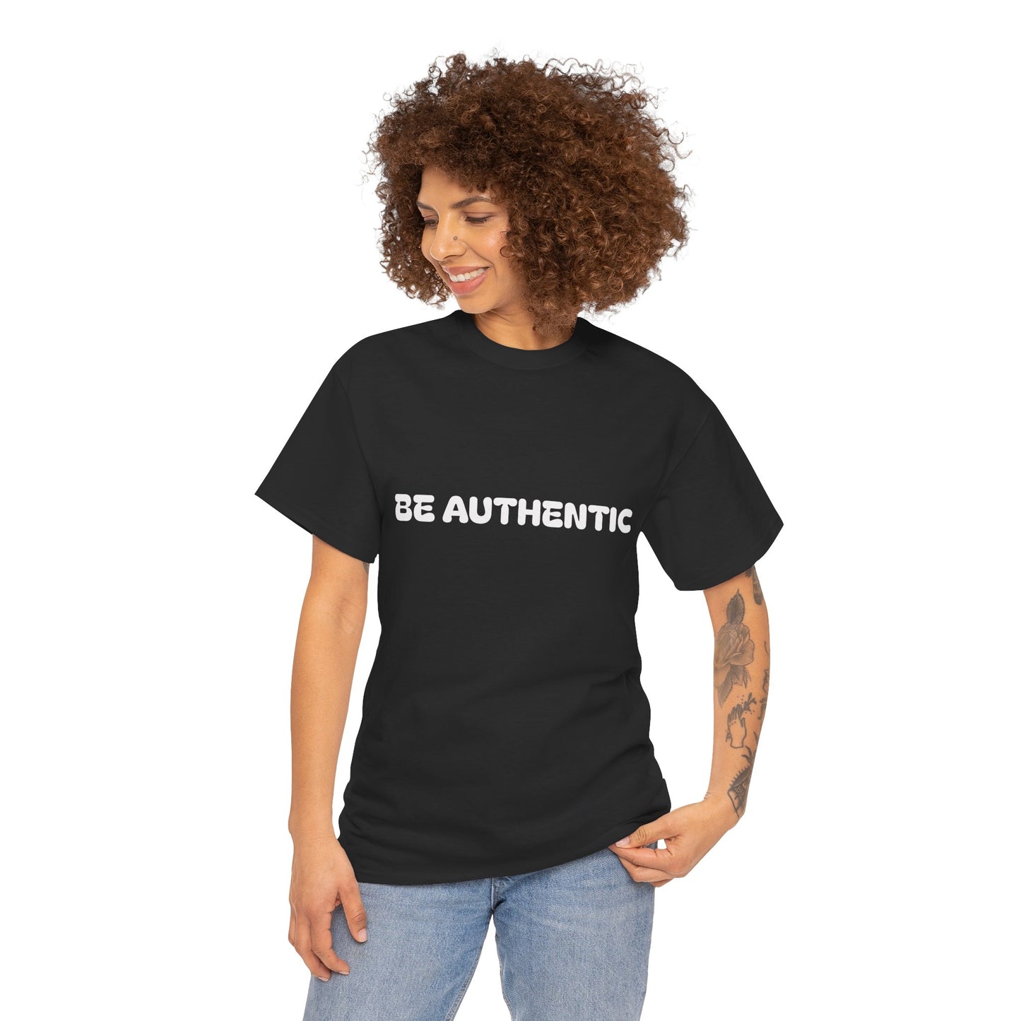 ‘Be Authentic’ Unisex Heavy Cotton Tee