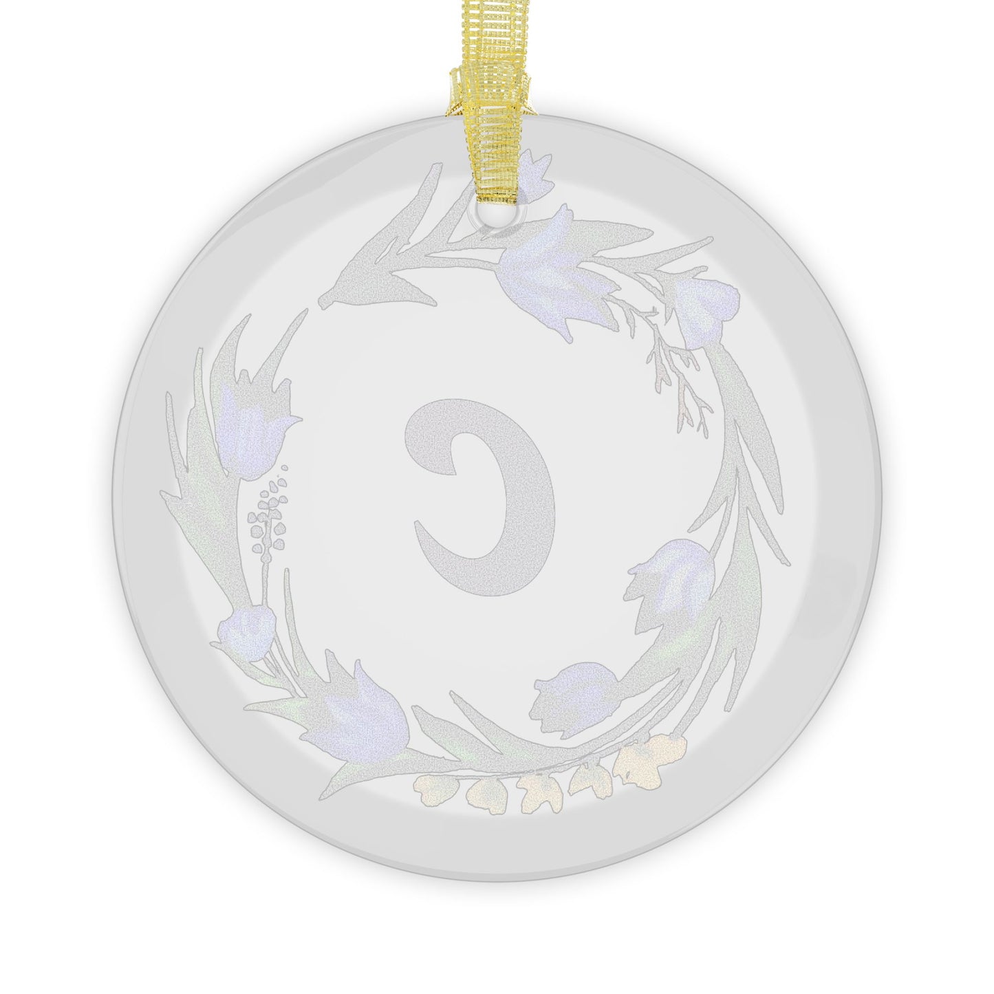 ‘C’ Initial Glass Ornaments