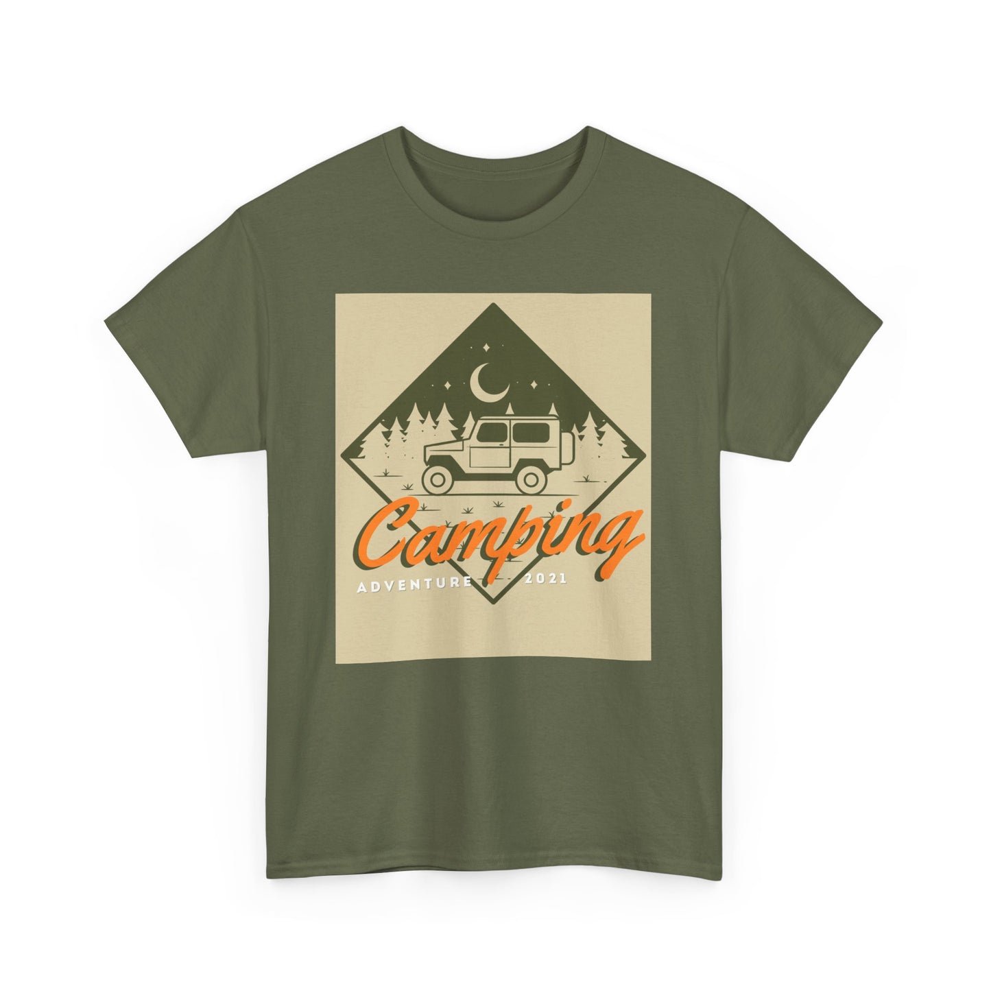 Camping Adventure Unisex Heavy Cotton Tee | Outdoor Fun Shirt, Nature Lover Gift, Camping Apparel, Casual Summer Tee, Travel Outfit