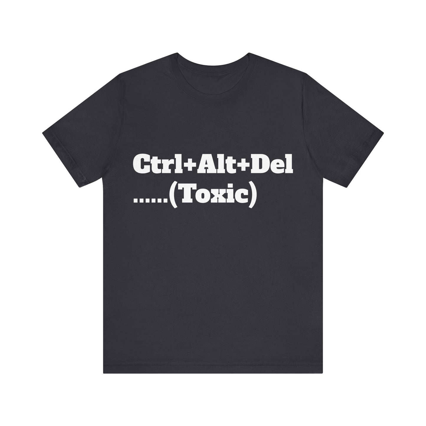 Ctrl+Alt+Del w/ White Text Unisex Jersey Short Sleeve Tee