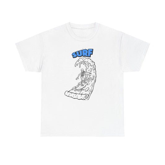 Surf Vibes Unisex Heavy Cotton Tee - Perfect for Beach Lovers, Summer Festivals, Casual Outings, Gift for Surfers, Fun and Relaxed Lifestyle