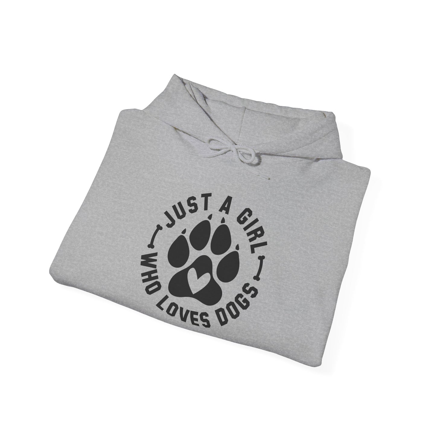 ‘Just a Girl who loves Dogs’ Heavy Blend™ Hooded Sweatshirt