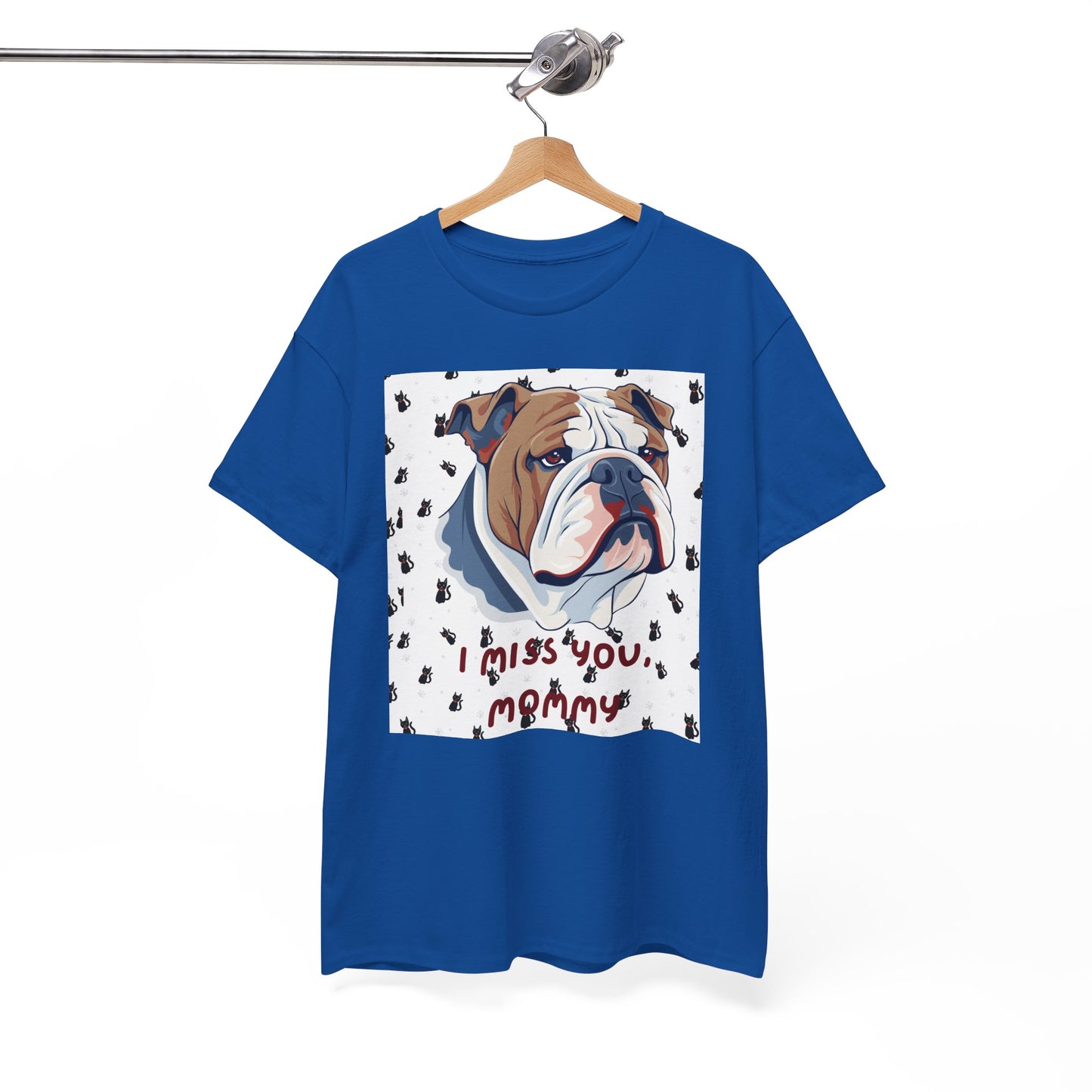 I Miss You Mommy Unisex Heavy Cotton Tee - Comforting Dog Design Tee