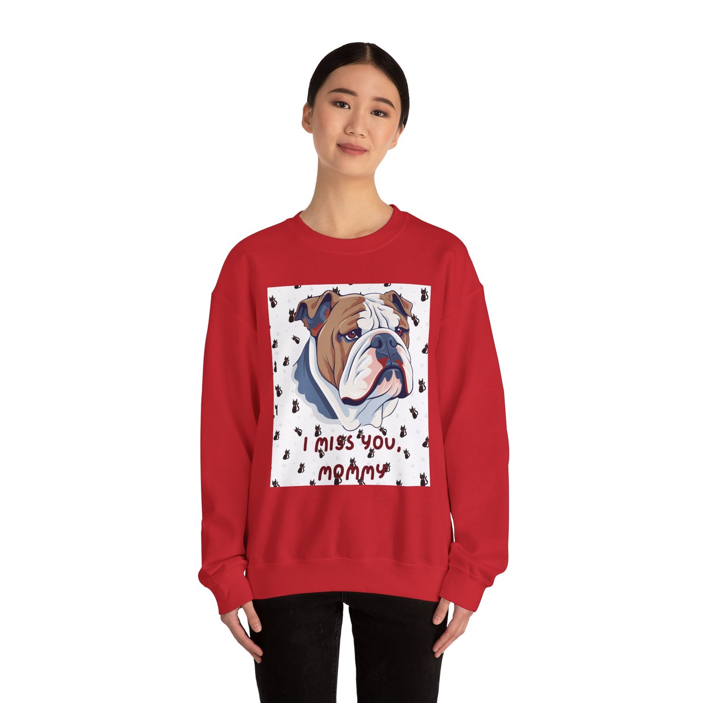I Miss You Mommy Bulldog Sweatshirt - Unisex Heavy Blend™ Crewneck