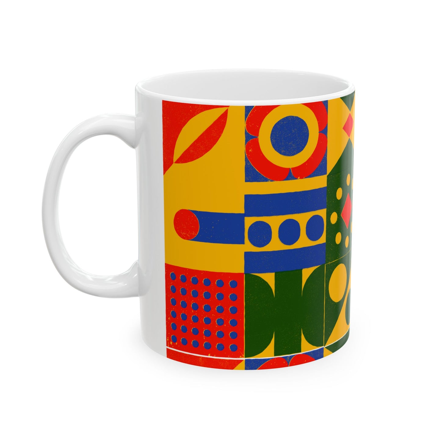 Colourful Pattern’ Ceramic Mug, (11oz, 15oz)