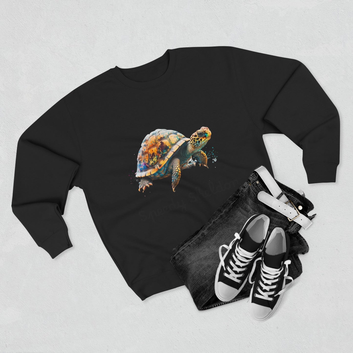 ‘Speedy Sheldon’ Turtle Unisex Crewneck Sweatshirt