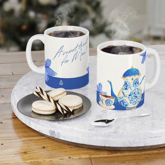 Floral Ceramic Mug - A Sweet Treat for Mom