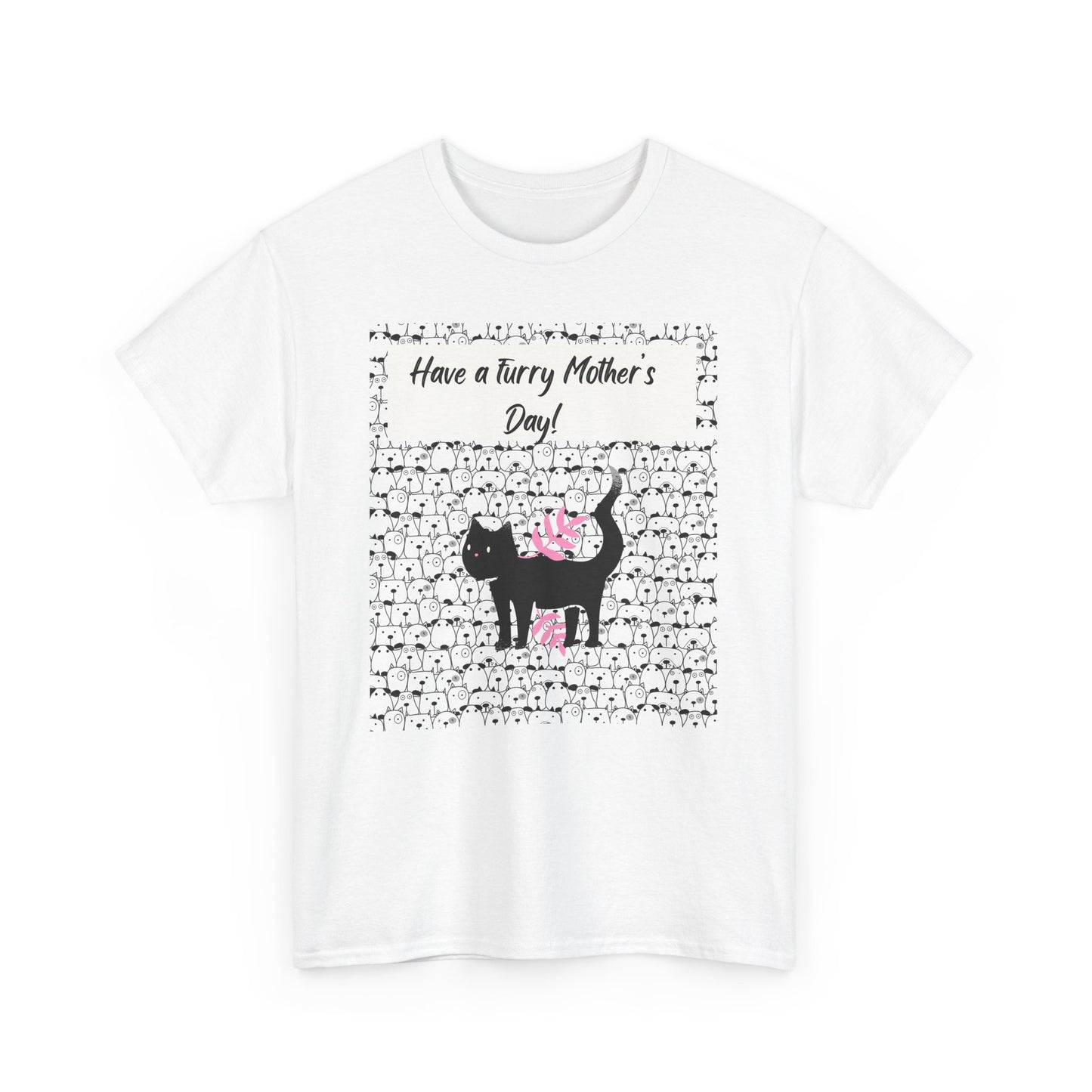 Mother's Day Cat Tee - Unisex Heavy Cotton T-Shirt