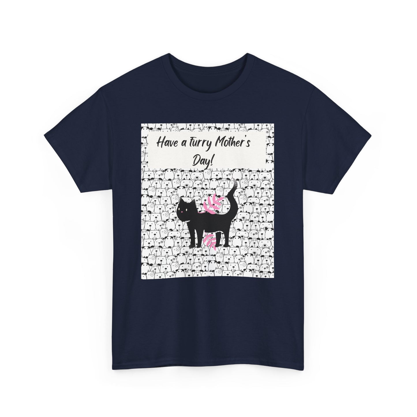 Mother's Day Cat Tee - Unisex Heavy Cotton T-Shirt
