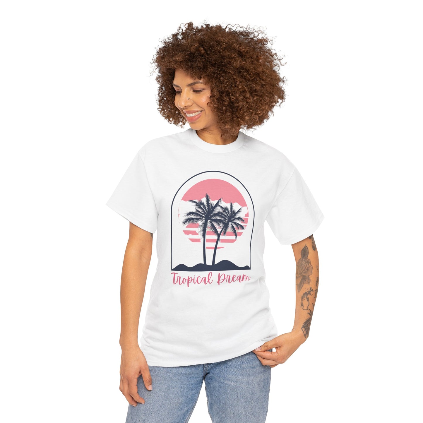 Tropical Dream Tee - Unisex Cotton T-Shirt, Summer Apparel, Beachwear, Vacation Shirt, Casual Outfit