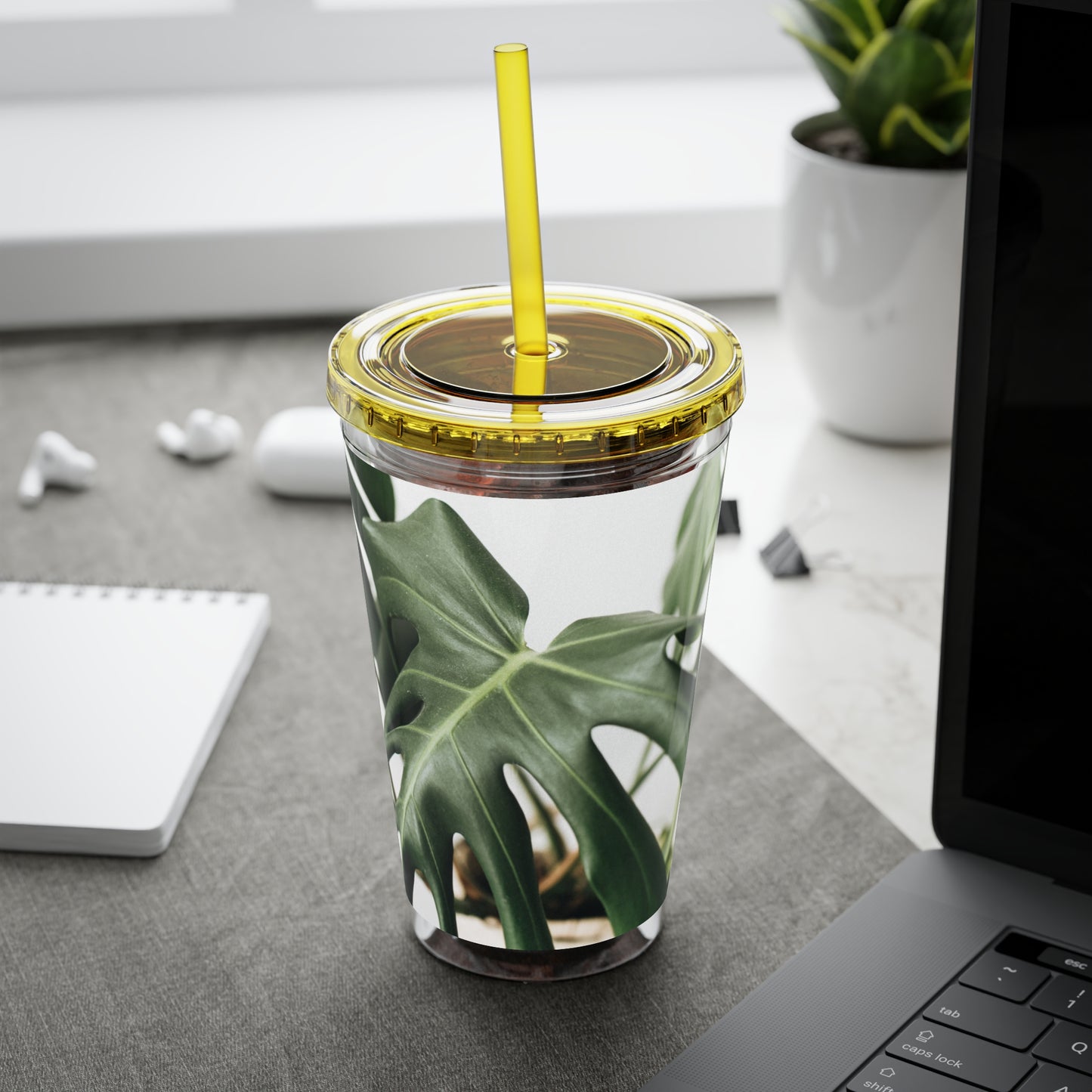 Sunsplash Tumbler with Straw, 16oz | Tropical Drinkware, Eco-Friendly Travel Cup, Summer Party Tumbler, Plant Lover Gift, Reusable [...]