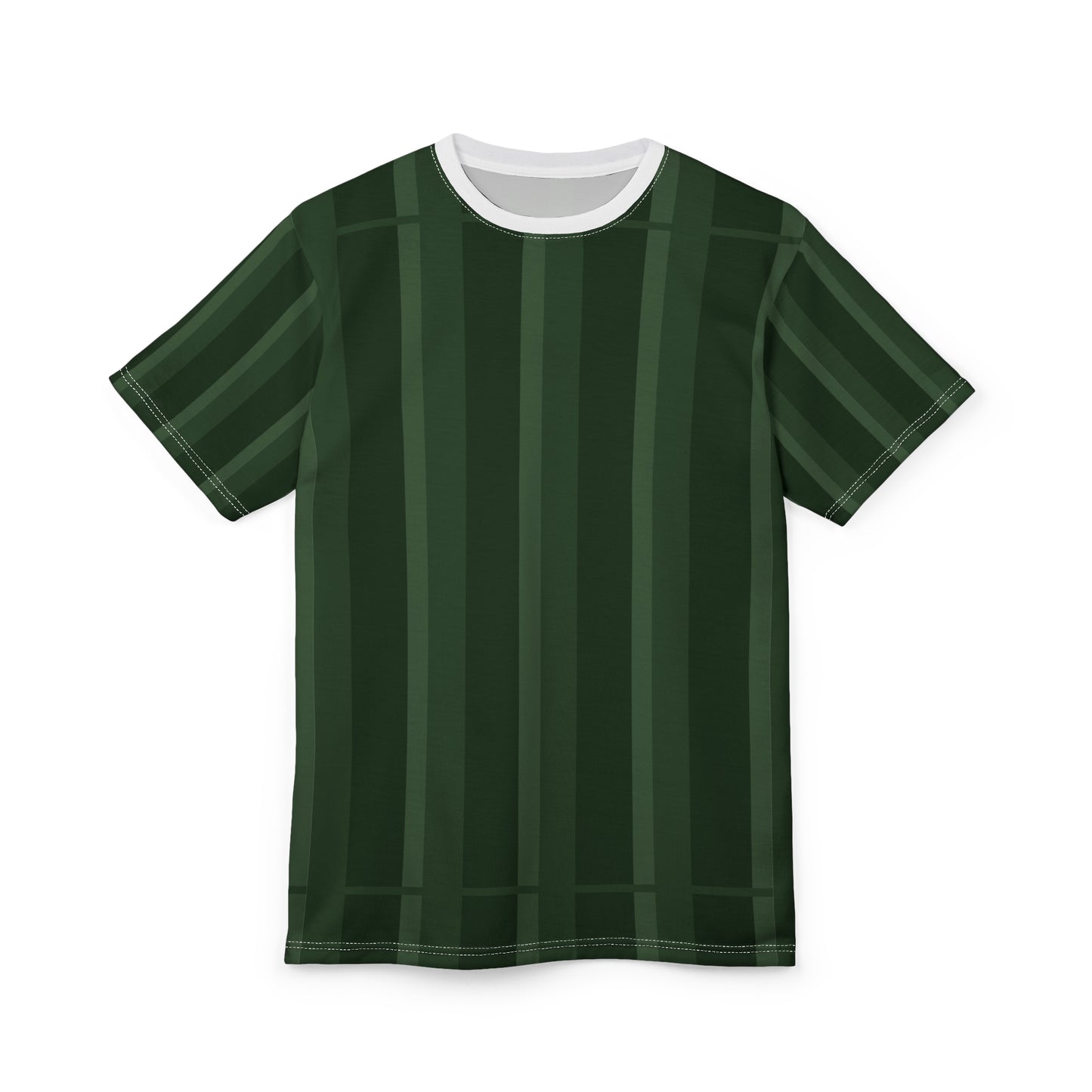 ‘Black & Dark Green Stripes’ Unisex Cut & Sew Tee (AOP)