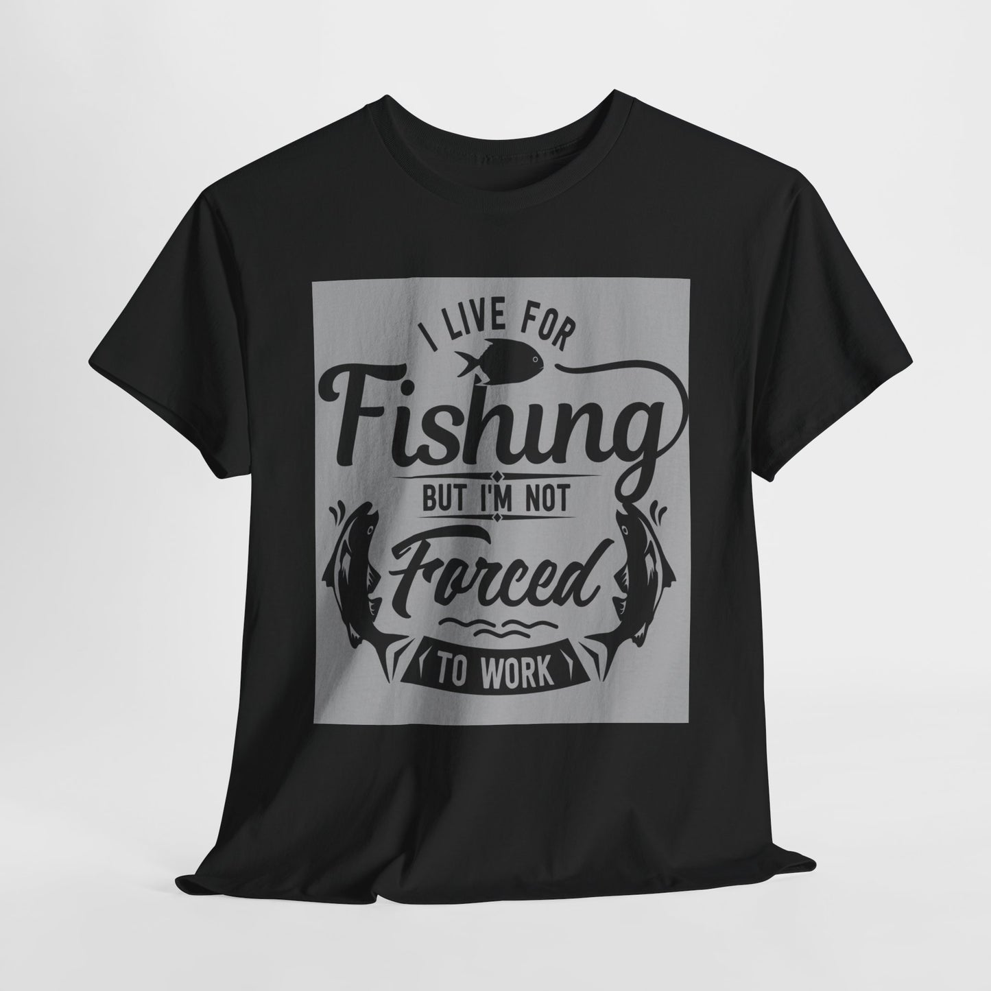 Fishing Enthusiast Tee - I Live for Fishing, Cute Fishing Shirt, Gift for Angler, Outdoor Adventure Apparel, Perfect for Father's Day