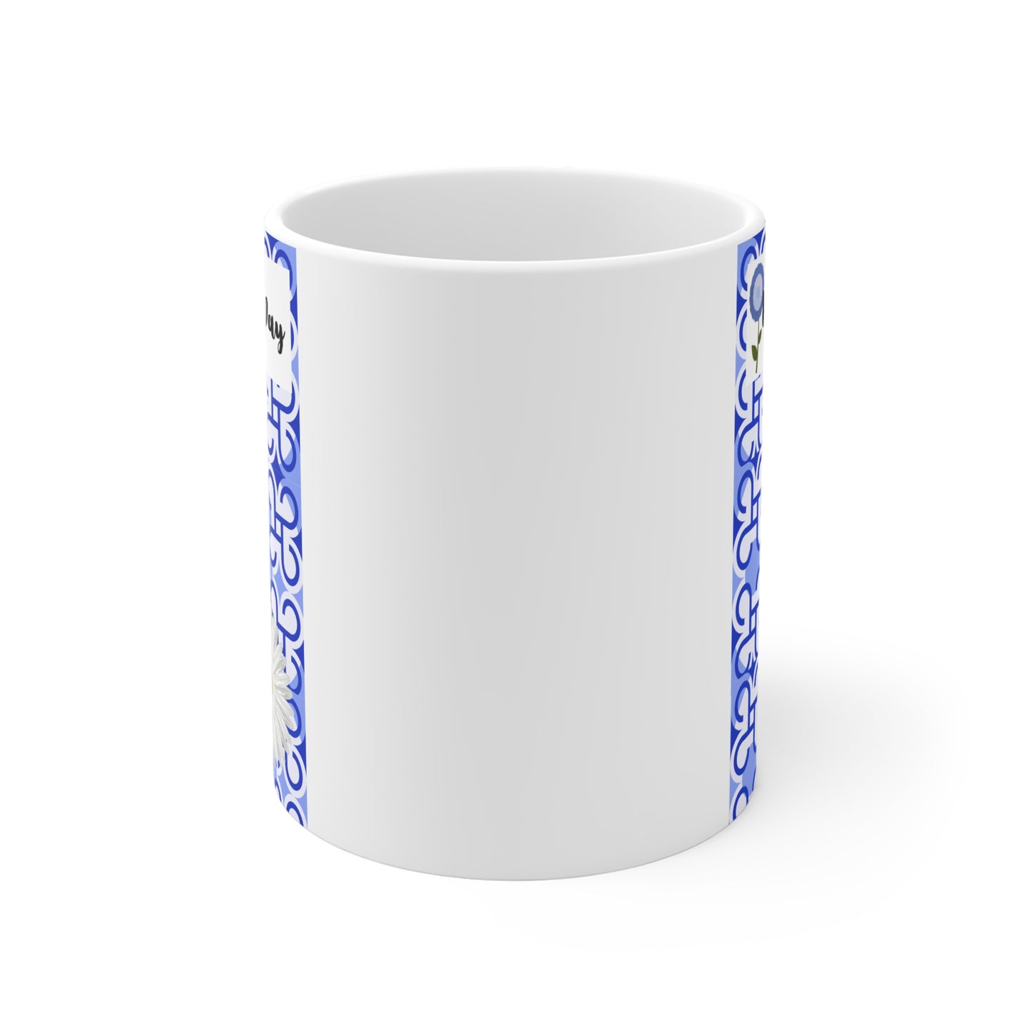 Happy Mom's Day Ceramic Mug - Elegant Floral Design, Ideal Gift for Mother's Day, 11oz/15oz/20oz