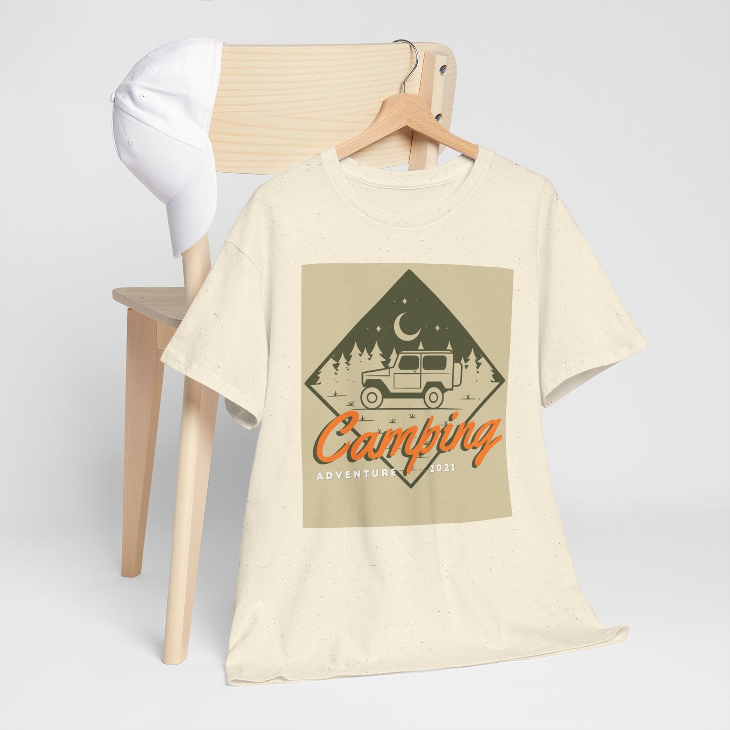 Camping Adventure Unisex Heavy Cotton Tee | Outdoor Fun Shirt, Nature Lover Gift, Camping Apparel, Casual Summer Tee, Travel Outfit