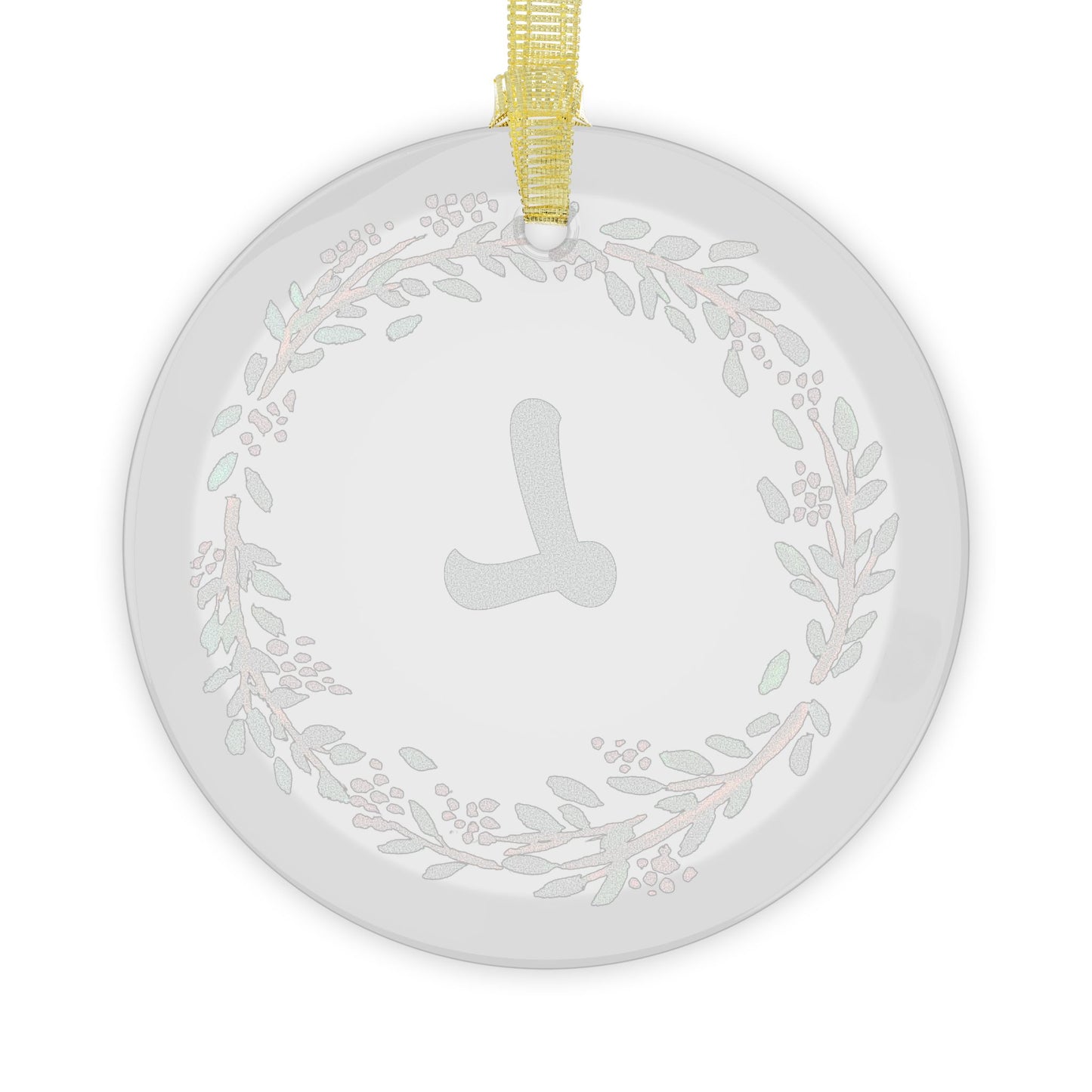 ‘L’ Initial Glass Ornaments