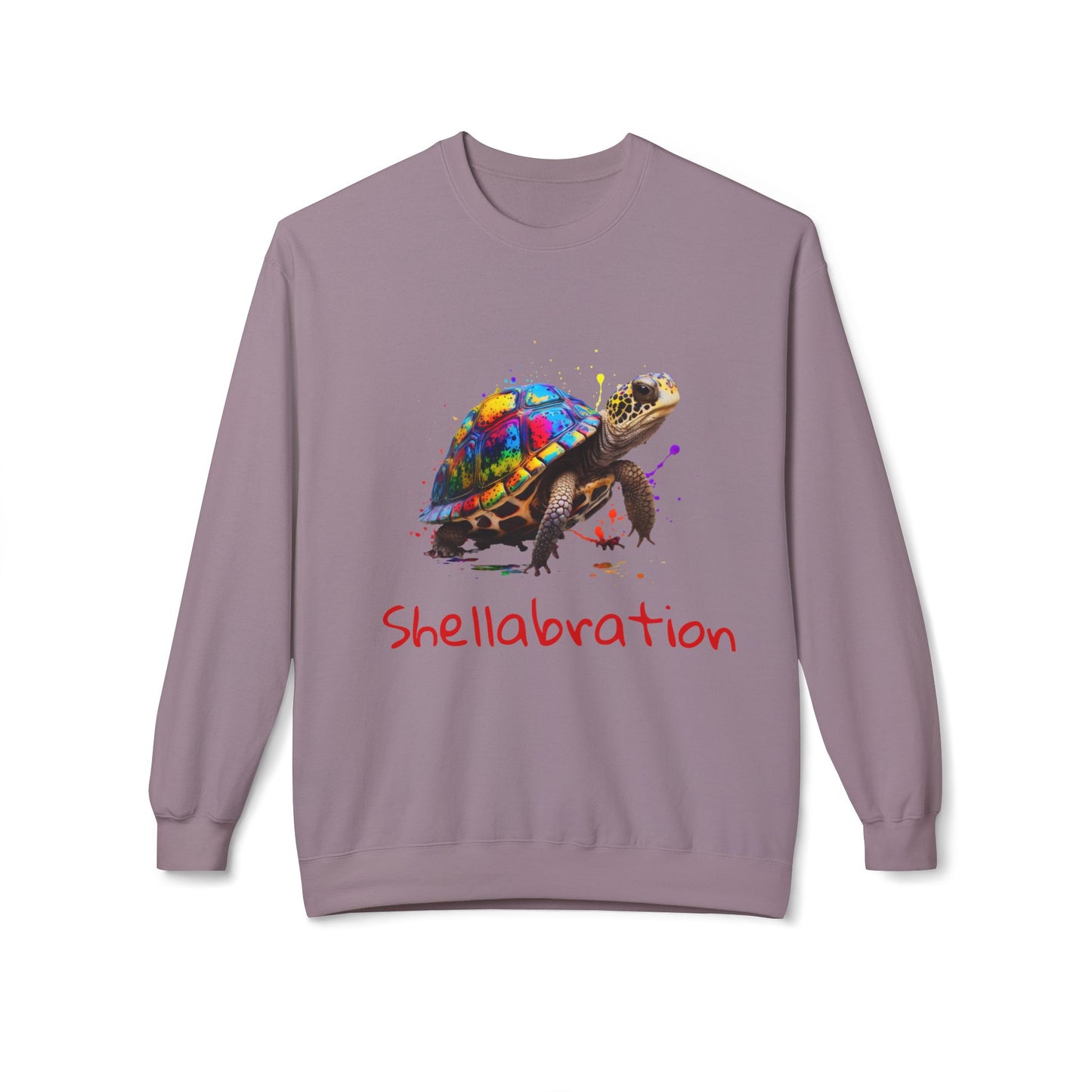 ‘Shellabration’ Turtle Unisex Midweight Softstyle Fleece Crewneck Sweatshirt