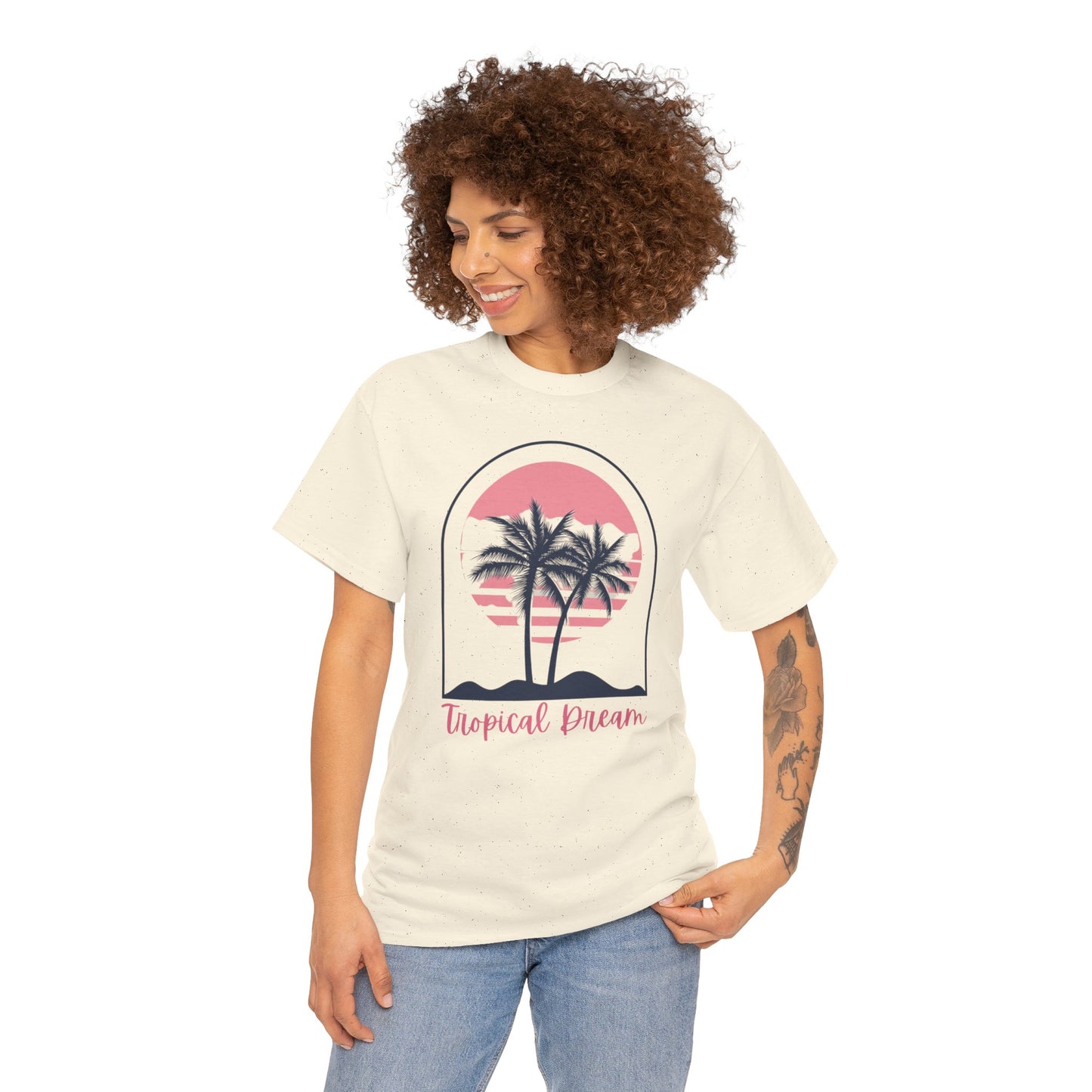 Tropical Dream Tee - Unisex Cotton T-Shirt, Summer Apparel, Beachwear, Vacation Shirt, Casual Outfit
