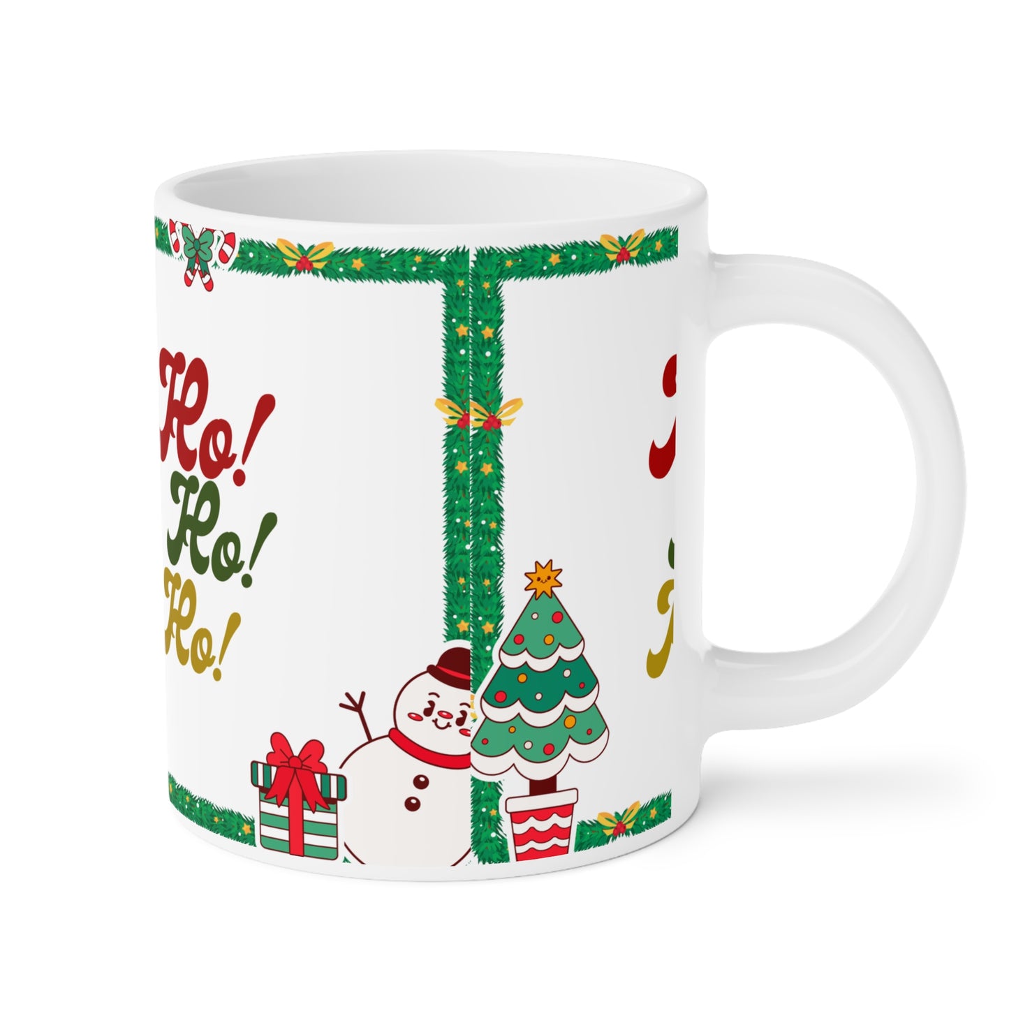 Christmas Ho! Ho! Ho! Mug – Festive Holiday Ceramic Coffee Cup (11oz/15oz/20oz)