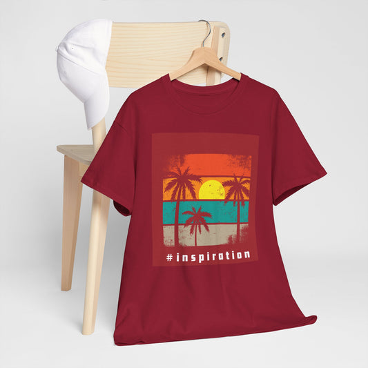 #Inspiration Unisex Heavy Cotton Tee - Beach Vibes Shirt, Summer Fashion, Gift for Friends, Casual Tee, Motivational Apparel