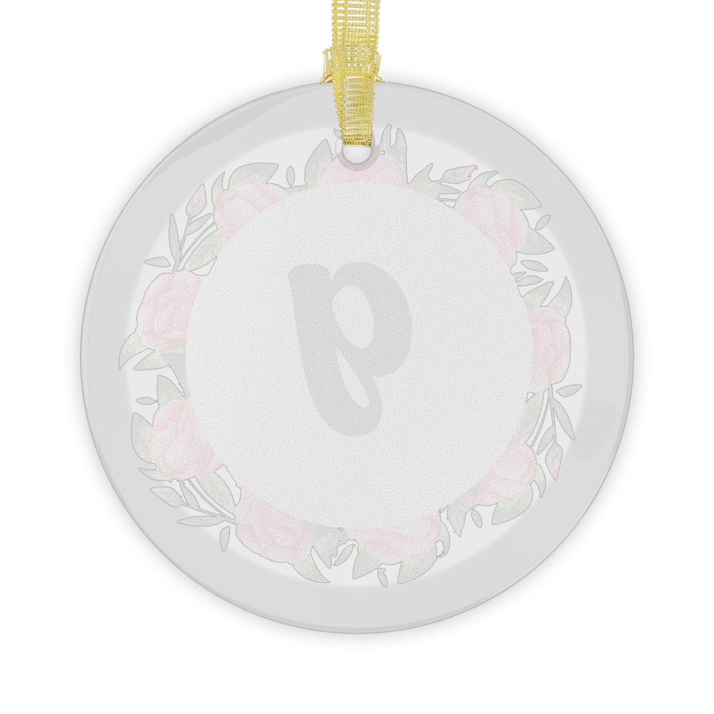 ‘G’ Initial Glass Ornaments