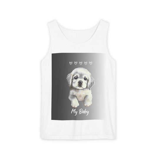 Cute Dog Lover Tank Top, My Baby Graphic Tee, Unisex Puppy Lovers Shirt, Gift for Dog Owners, Casual Summer Wear