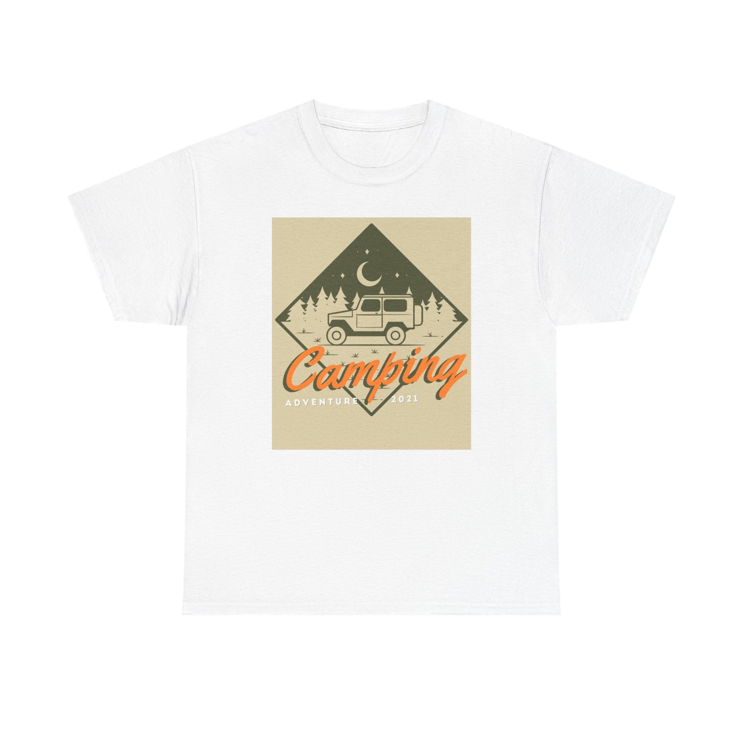 Camping Adventure Unisex Heavy Cotton Tee | Outdoor Fun Shirt, Nature Lover Gift, Camping Apparel, Casual Summer Tee, Travel Outfit