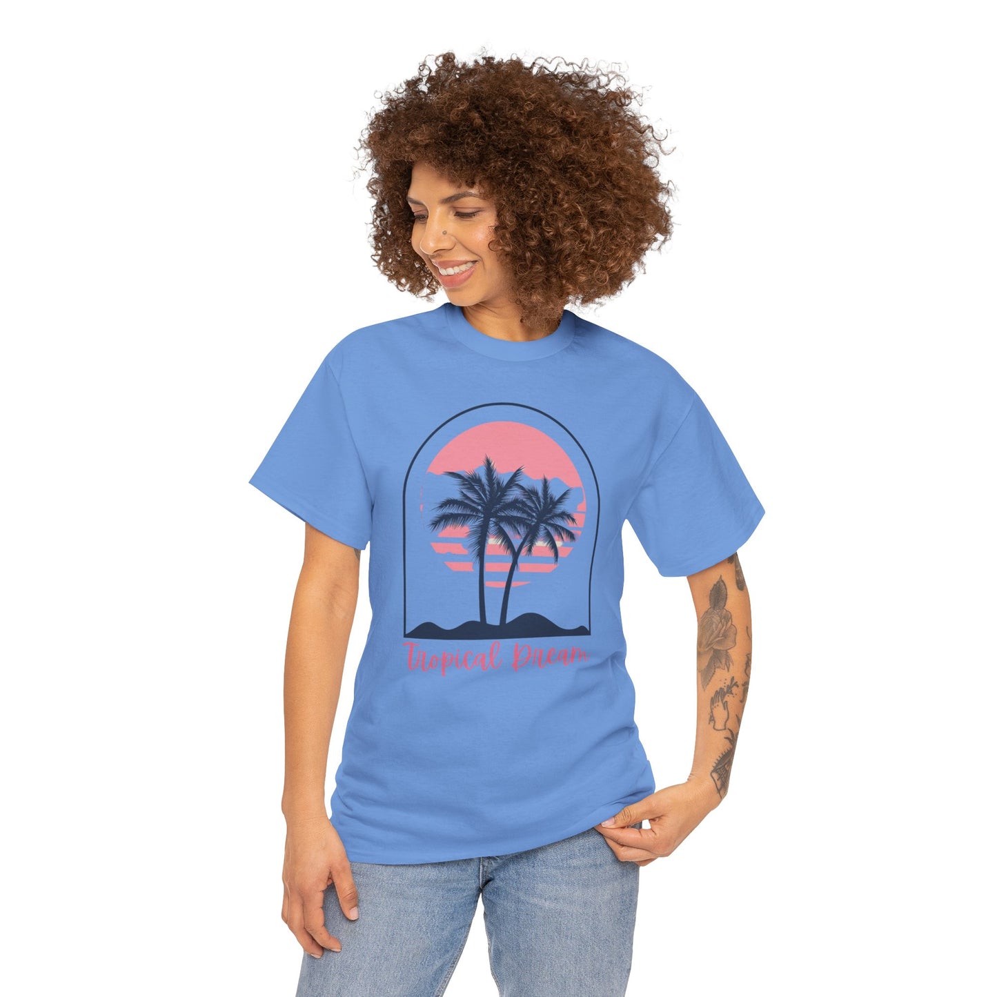 Tropical Dream Tee - Unisex Cotton T-Shirt, Summer Apparel, Beachwear, Vacation Shirt, Casual Outfit