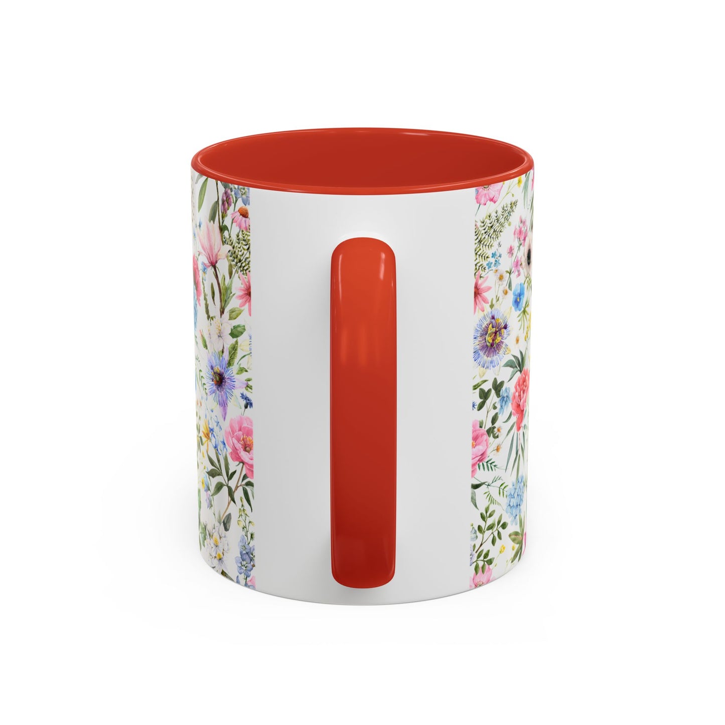 ‘Colourful Flowers’ Accent Coffee Mug (11, 15oz)