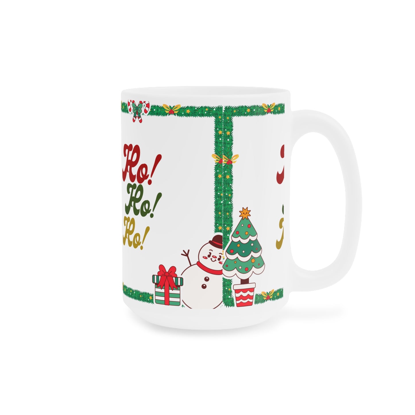 Christmas Ho! Ho! Ho! Mug – Festive Holiday Ceramic Coffee Cup (11oz/15oz/20oz)