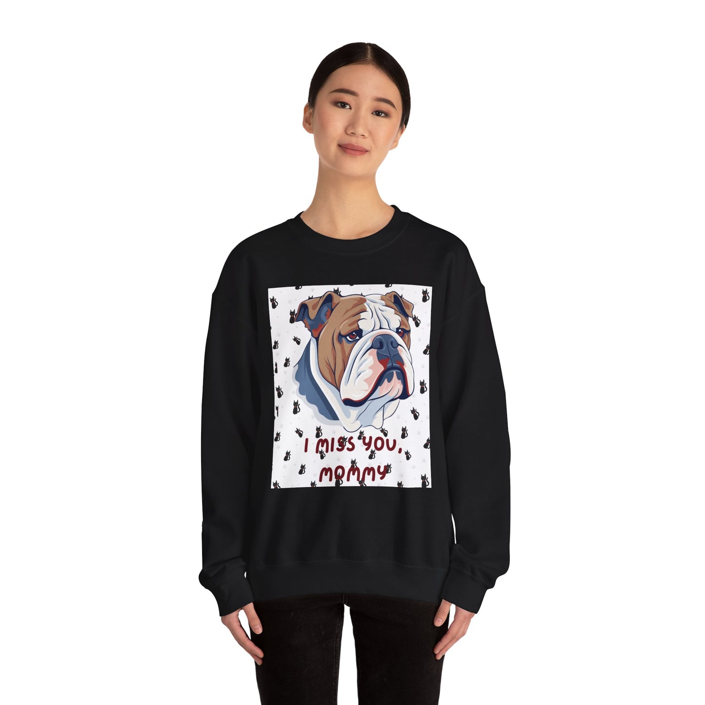 I Miss You Mommy Bulldog Sweatshirt - Unisex Heavy Blend™ Crewneck