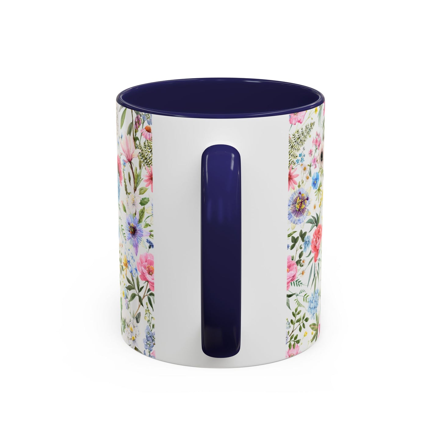 ‘Colourful Flowers’ Accent Coffee Mug (11, 15oz)