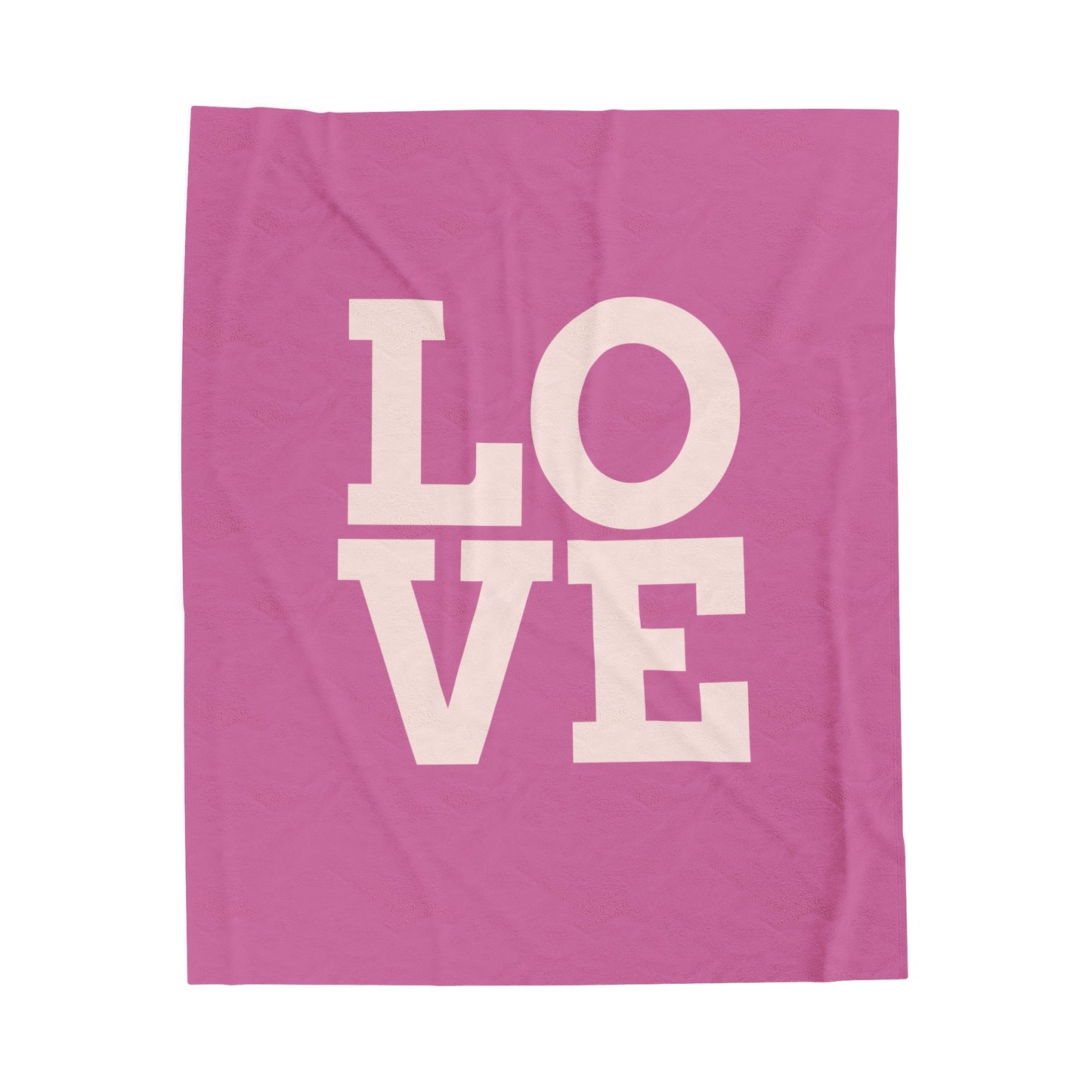 ‘LOVE’ Velveteen Plush Blanket