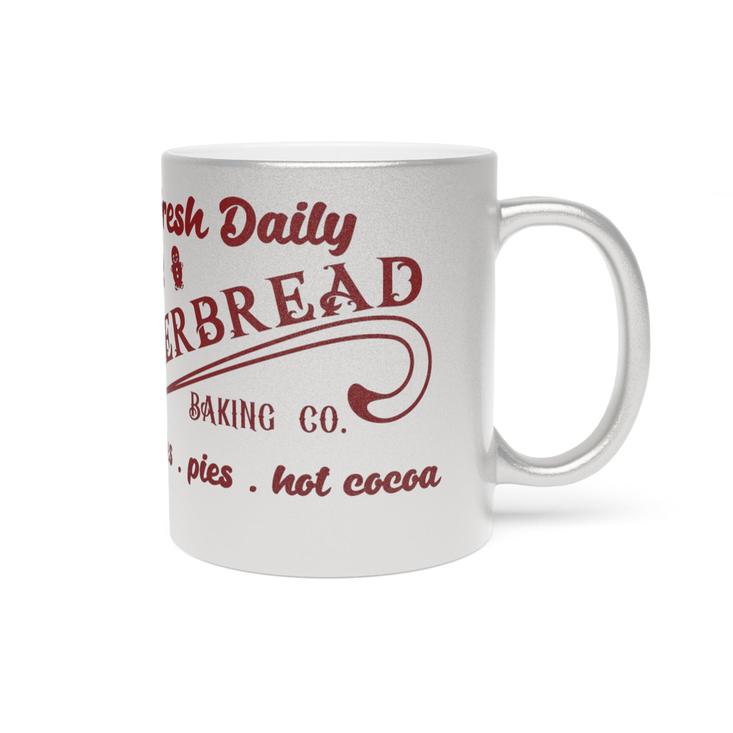 Gingerbread Metallic Mug (Silver\Gold)