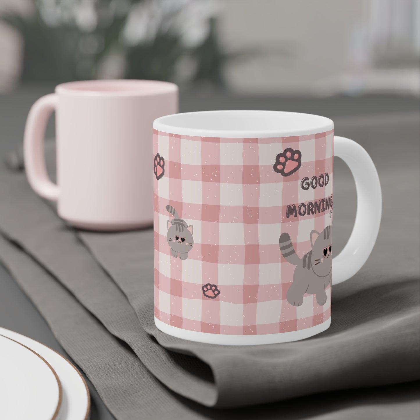 Cute Cat Good Morning Ceramic Mug, Gift for Cat Lovers, Cozy Kitchen Decor, Perfect for Birthdays, Coffee Lover's Gift, Kitty-Themed [...]
