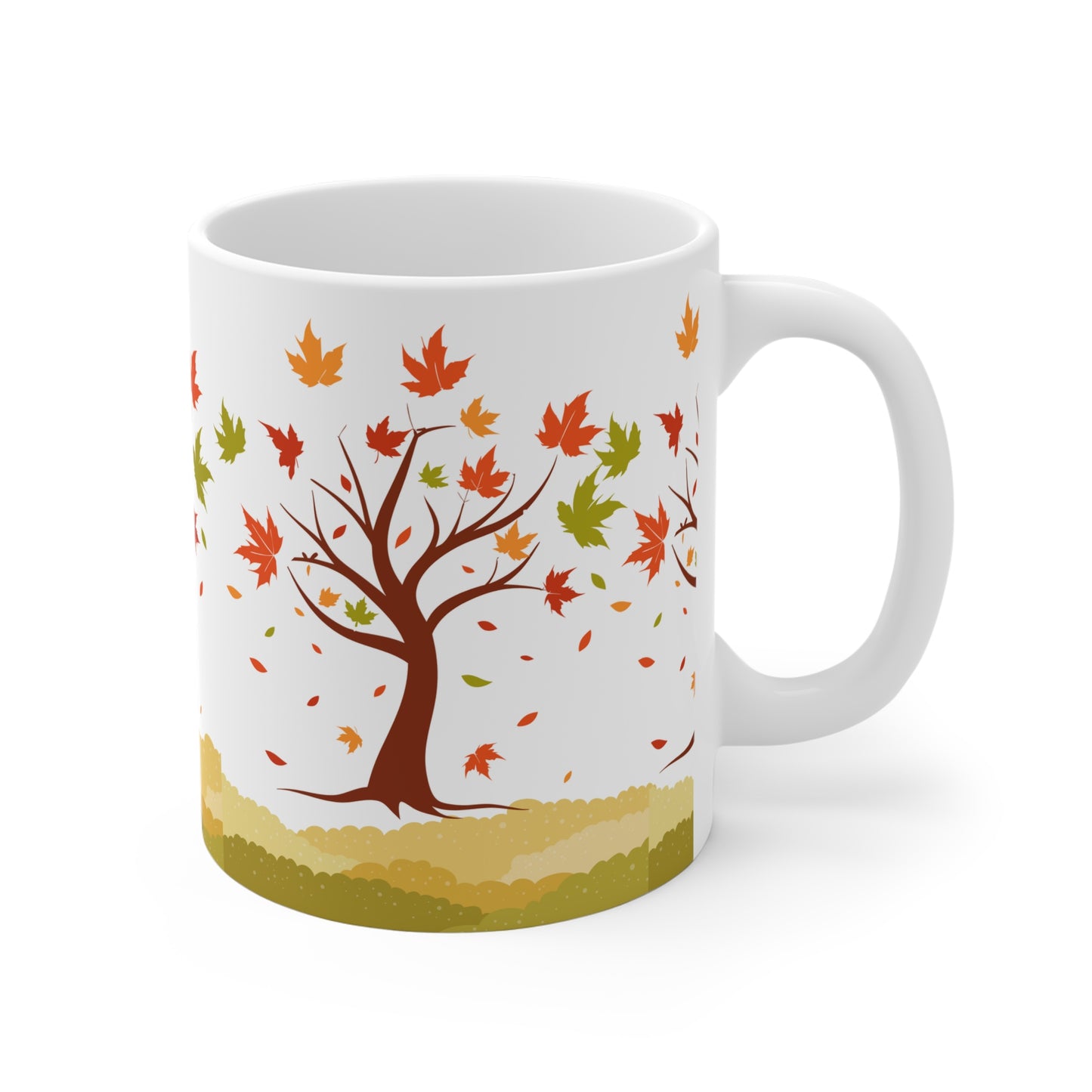 Autumn Leaves Ceramic Mug - Perfect for Cozy Fall Days