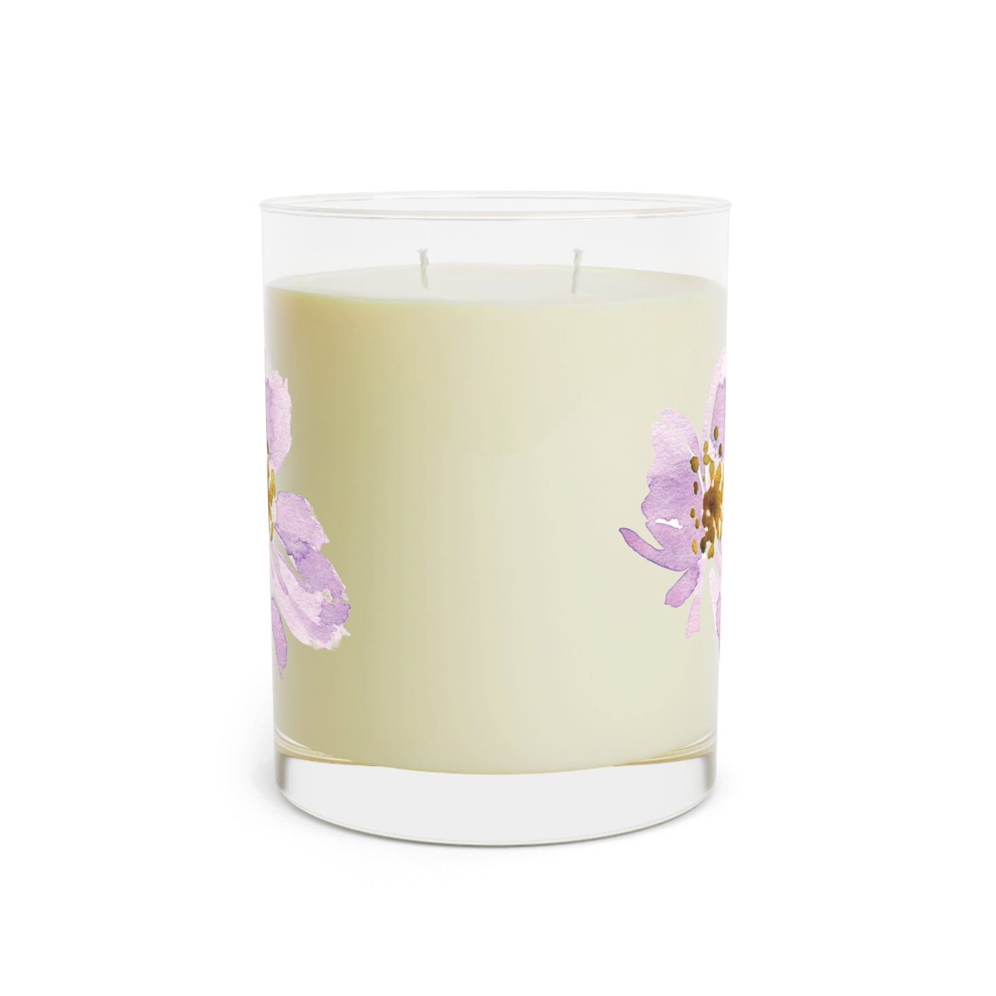 ‘Painted Pink Flower’ Scented Candle - Full Glass, 11oz