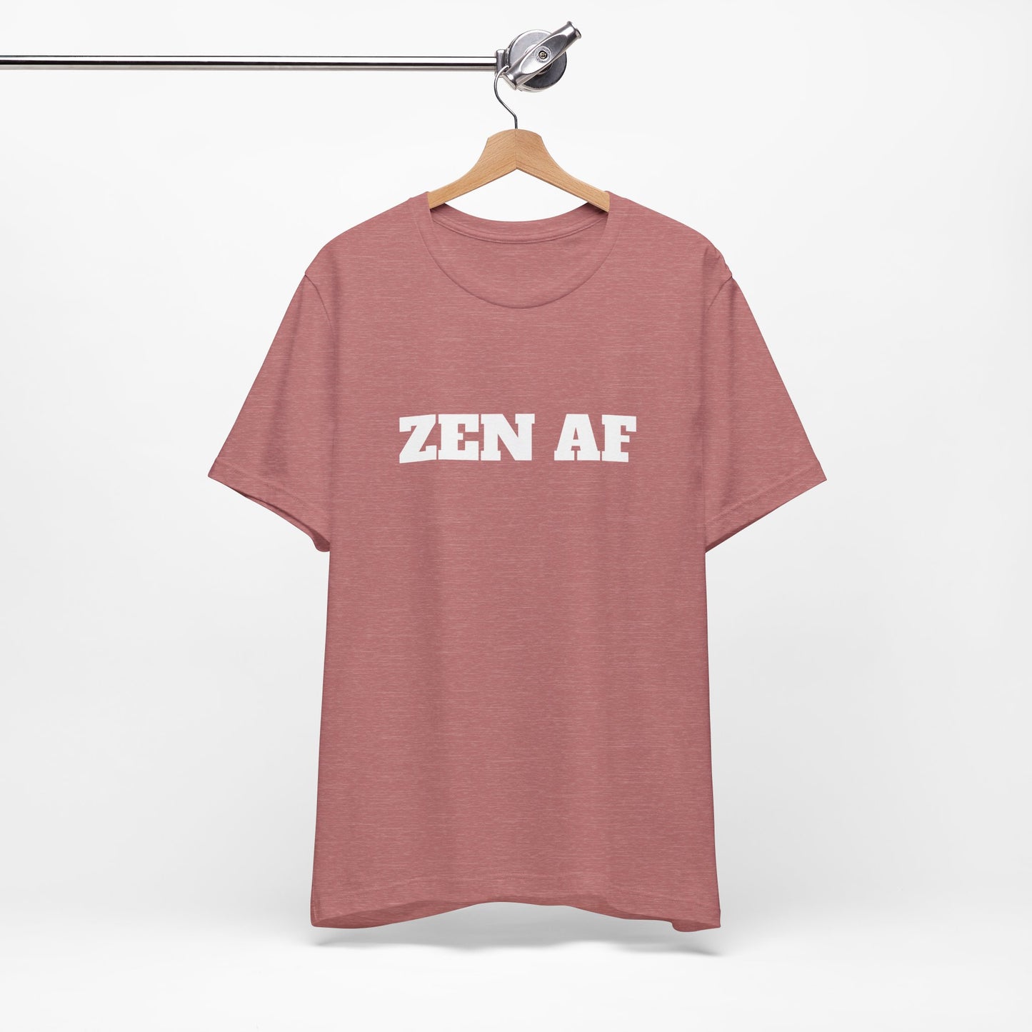 ZEN AF w/ White Text Unisex Jersey Short Sleeve Tee